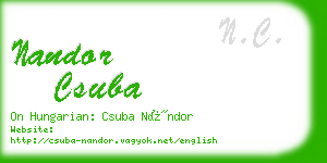 nandor csuba business card